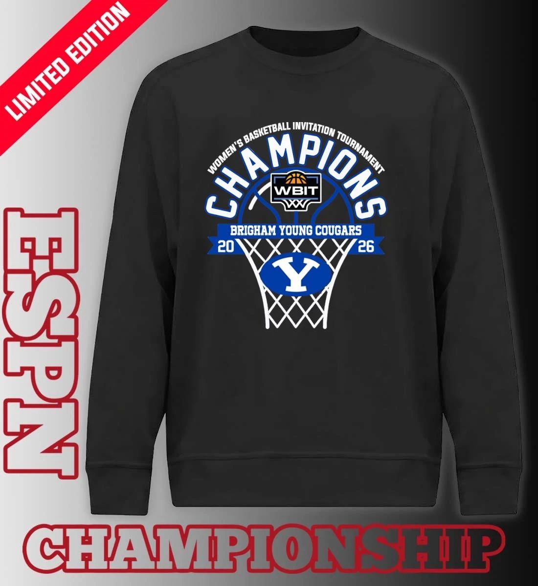 2026 Women’s Basketball Invitation Tournament Champions BYU Cougars T-Shirt