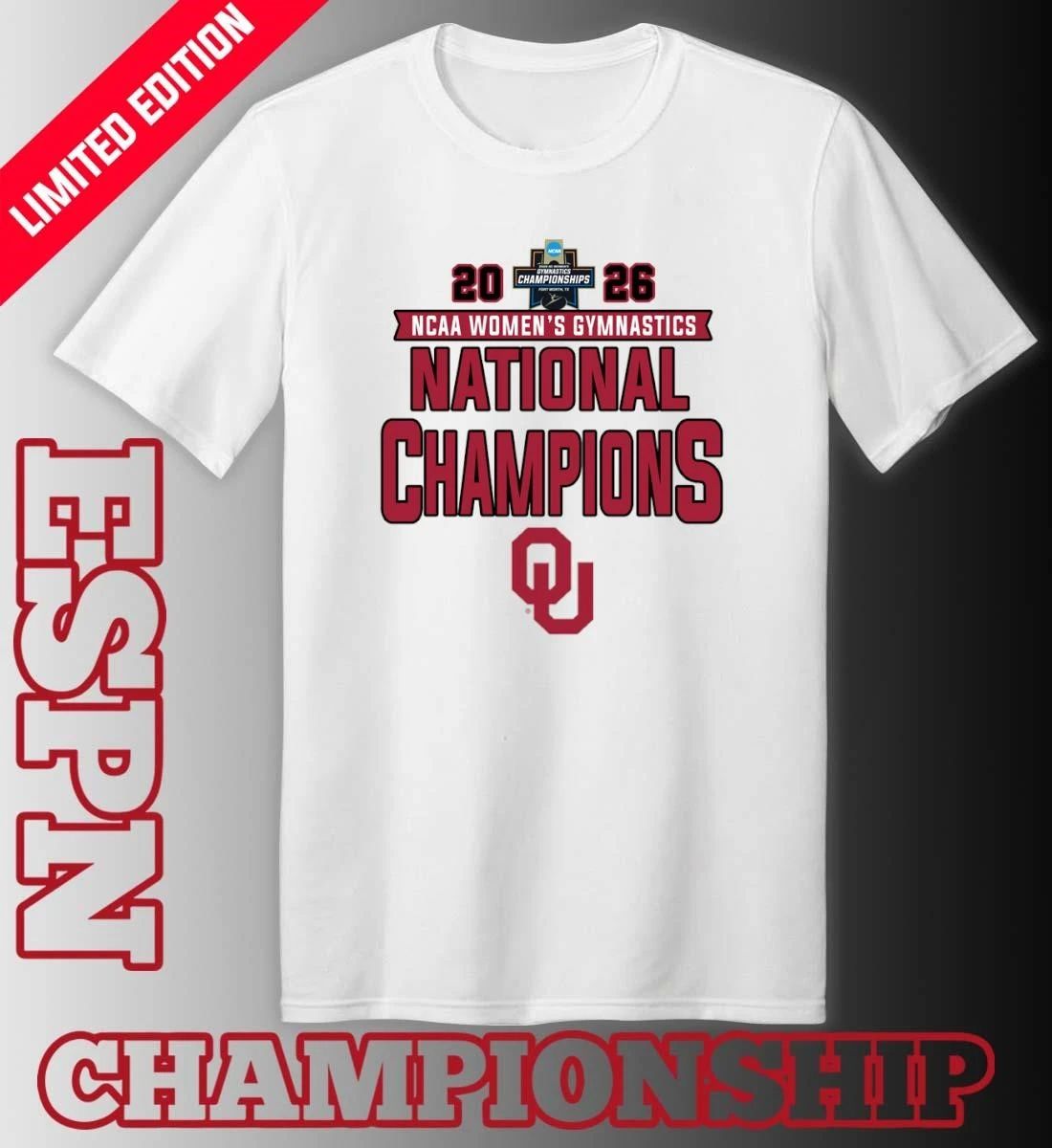 Oklahoma Sooners 2026 NCAA Women’s Gymnastics National Champions T-Shirt