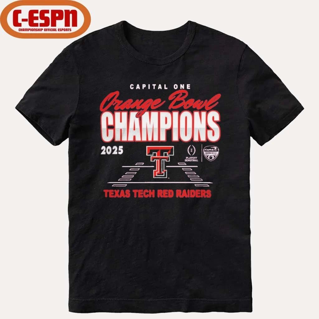 Texas Tech Red Raiders Orange Bowl Champions 2026 CFP Football Shirt
