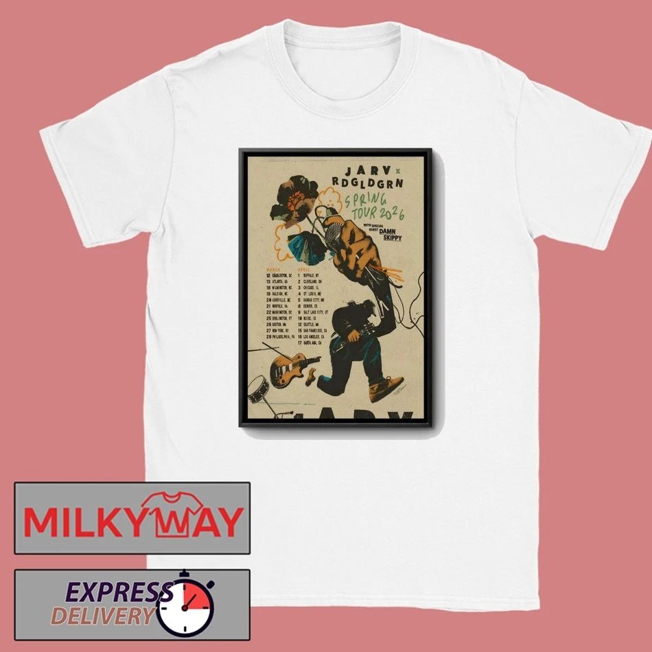 JARV With Red Gold Green Spring Tour 2026 Poster shirt