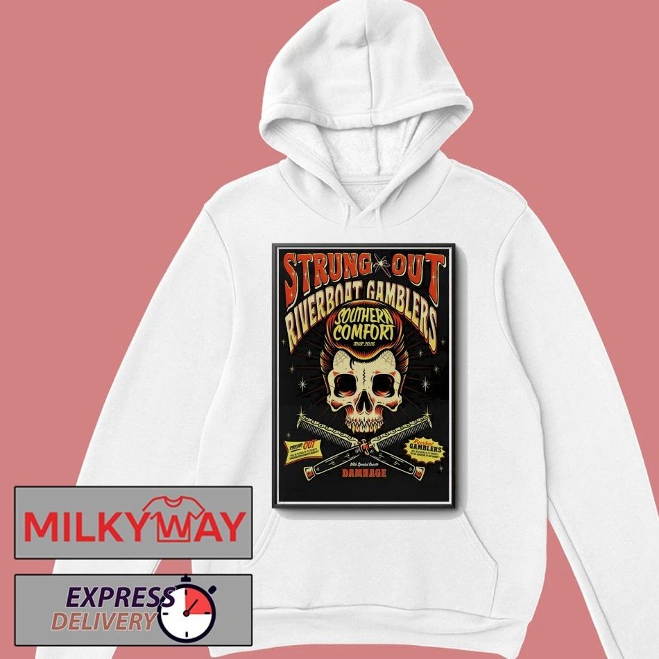 Strung Out And Riverboat Gamblers Poster Southern Comfort Tour 26 shirt