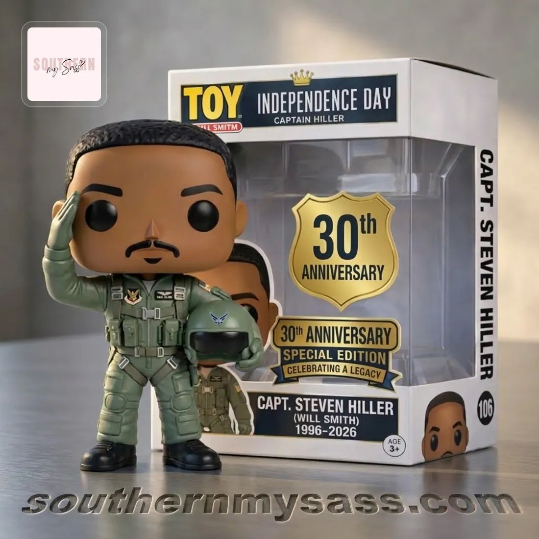 Independence Day Captain Steven Hiller 30th Anniversary Special Edition Pop Figure Doll