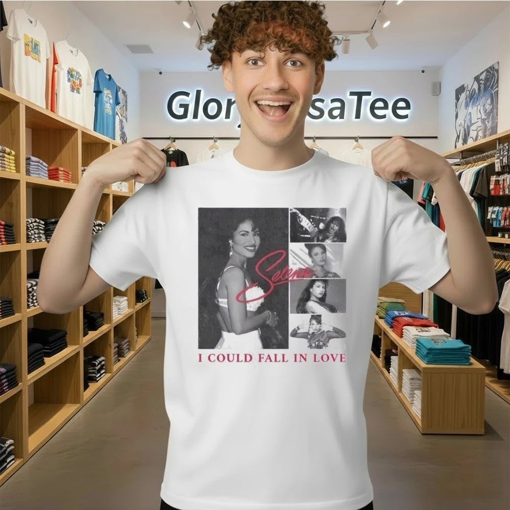 Kevín Wearing Selena I Could Fall In Love Shirt