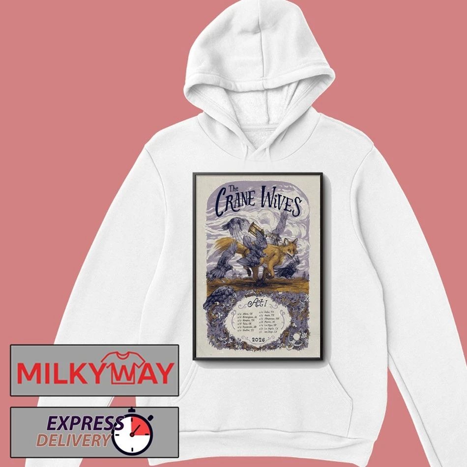 Poster The Crane Wives April 2026 Tour shirt