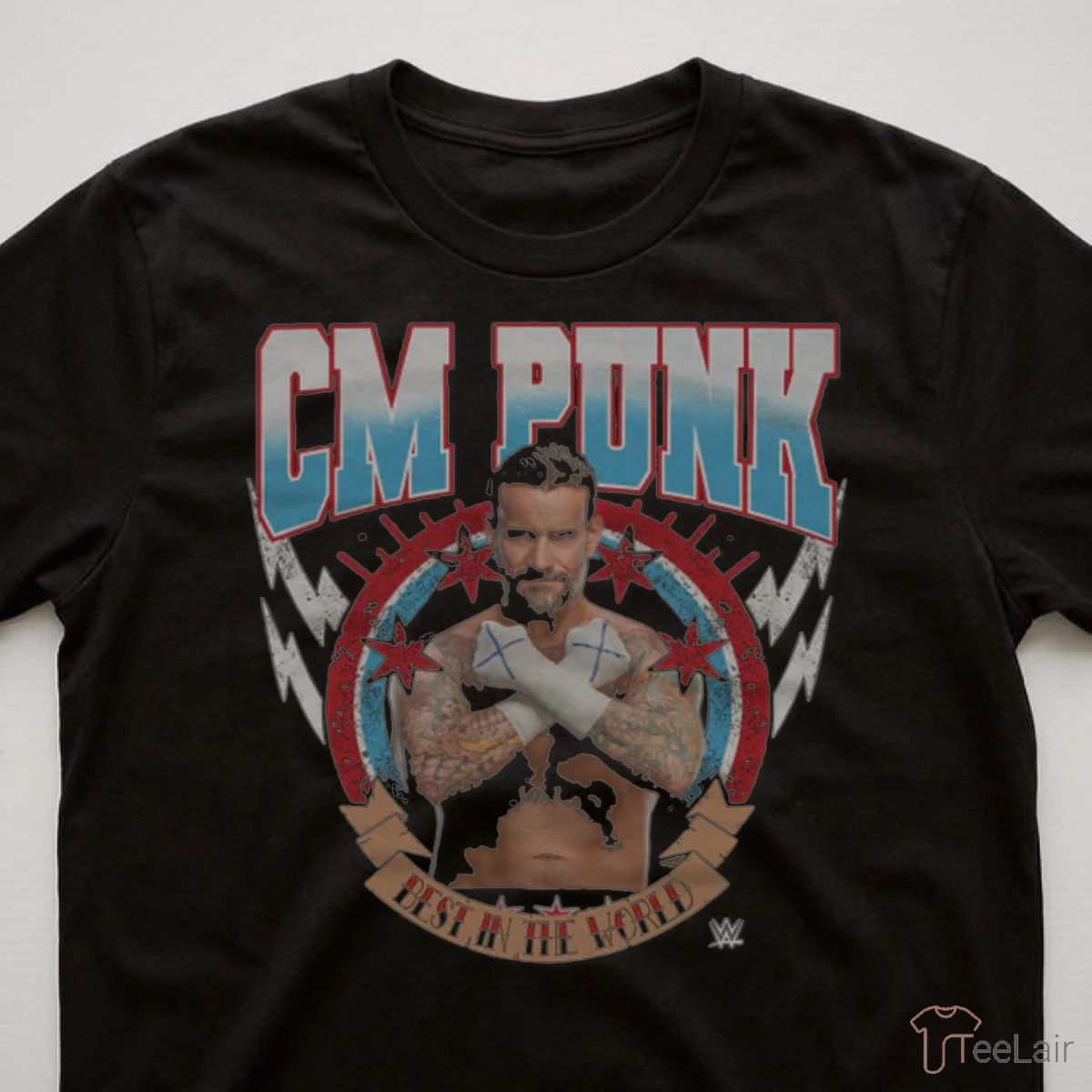 CM Punk Best In The World Pose WHT T-Shirt