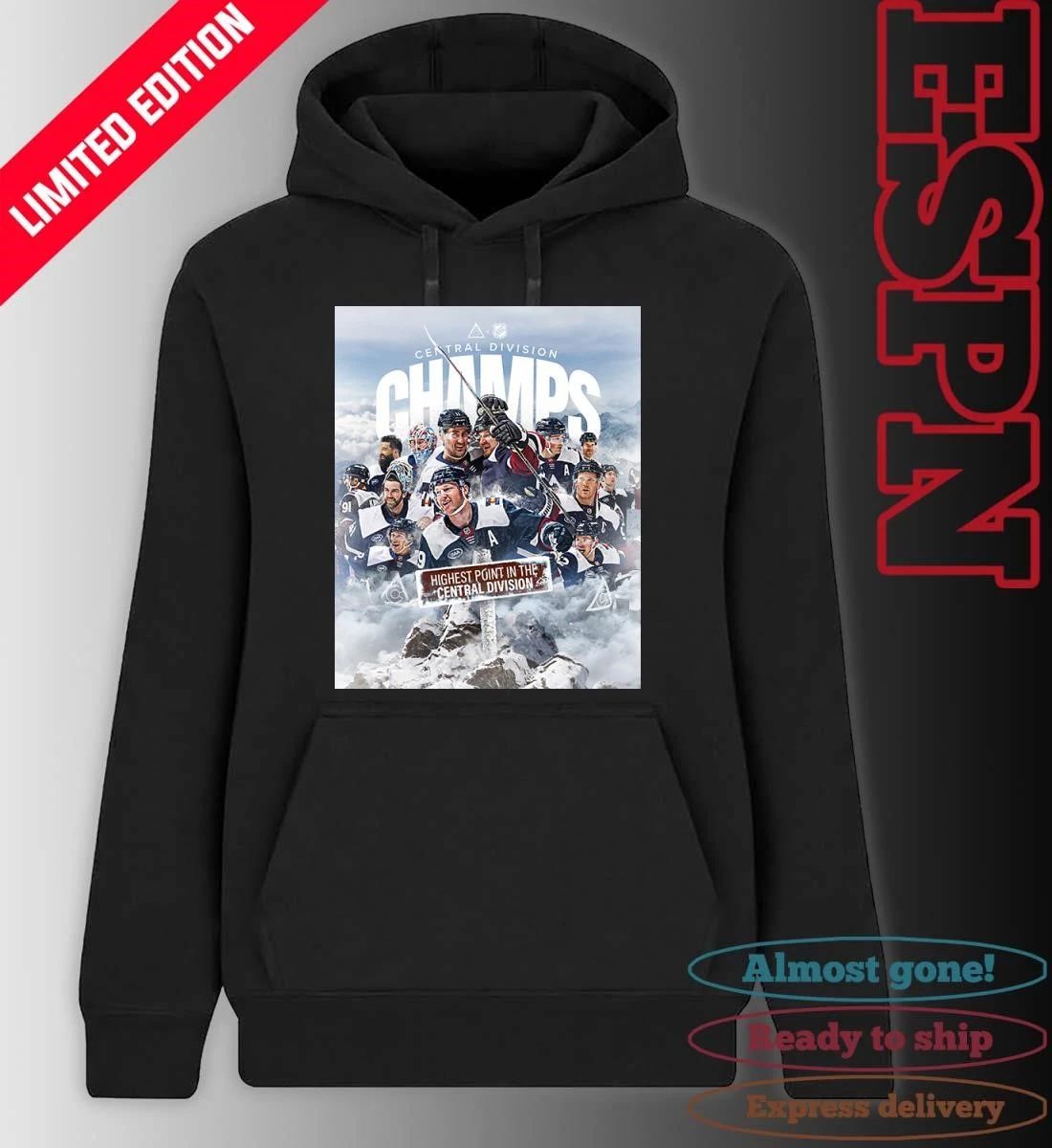 Colorado Avalanche 2026 Central Division Champions Poster Shirt