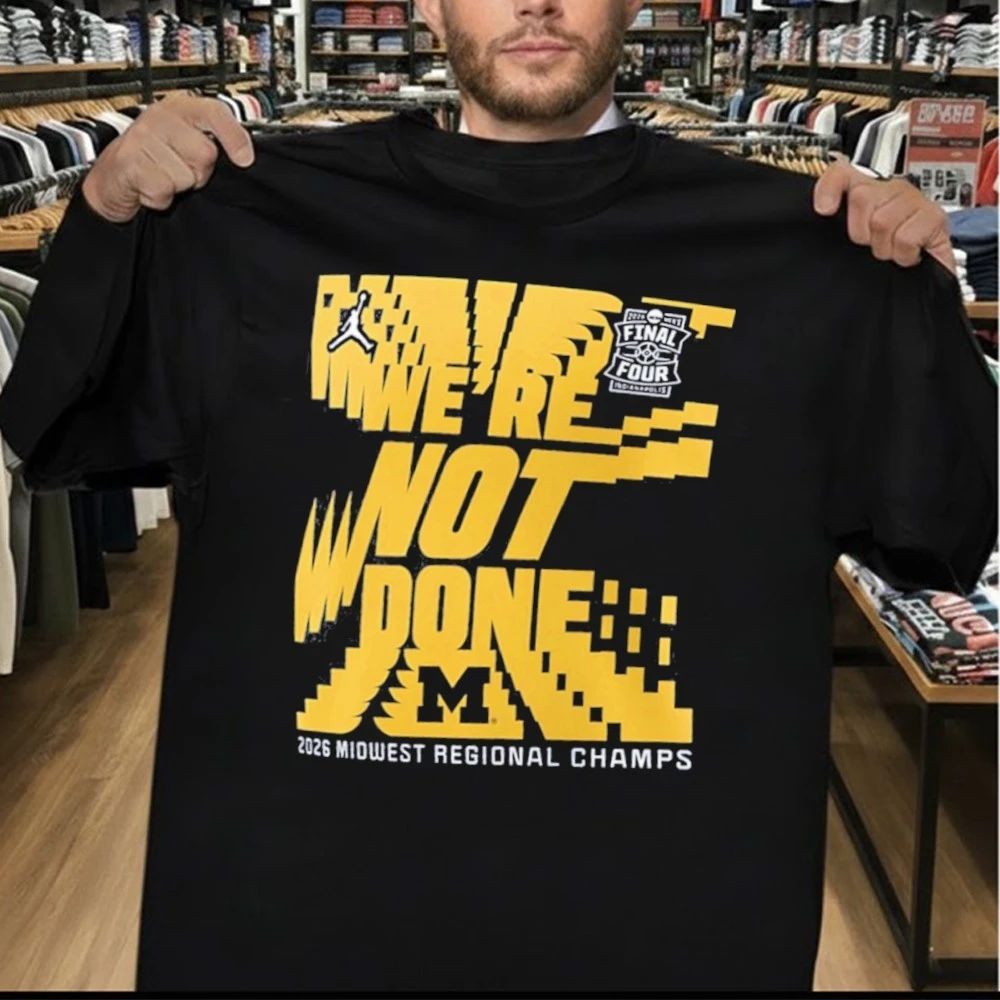 Michigan Wolverines 2026 NCAA Men’s Basketball Midwest Regional Champions Shirt