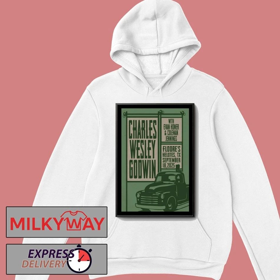 Charles Wesley Godwin Sept 18, 2025 Floore’s. Helotes, TX Poster shirt