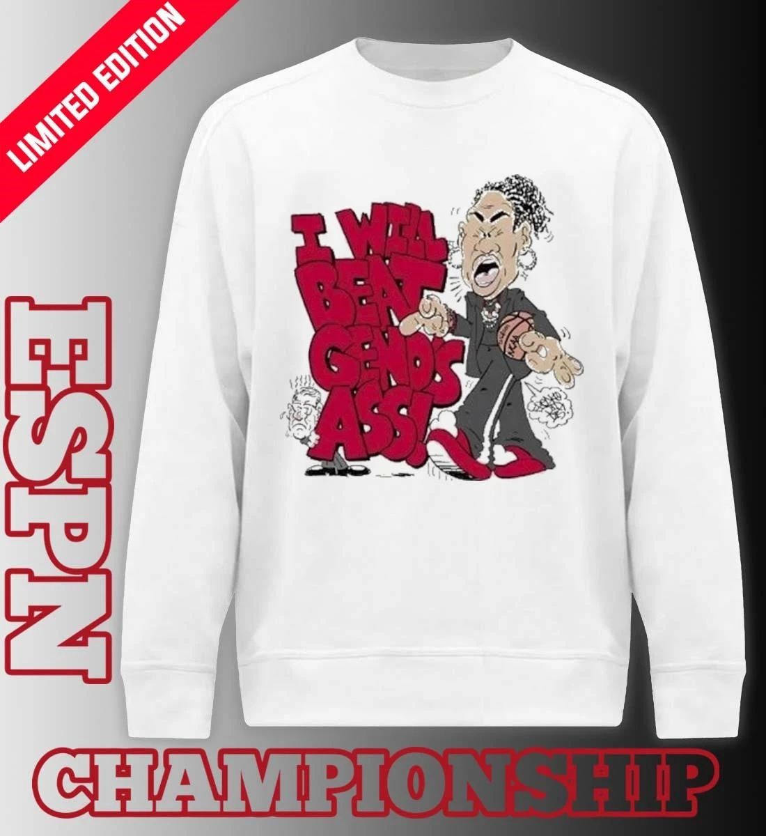 Dawn Staley I will beat Geno Auriemma ass caricature shirt