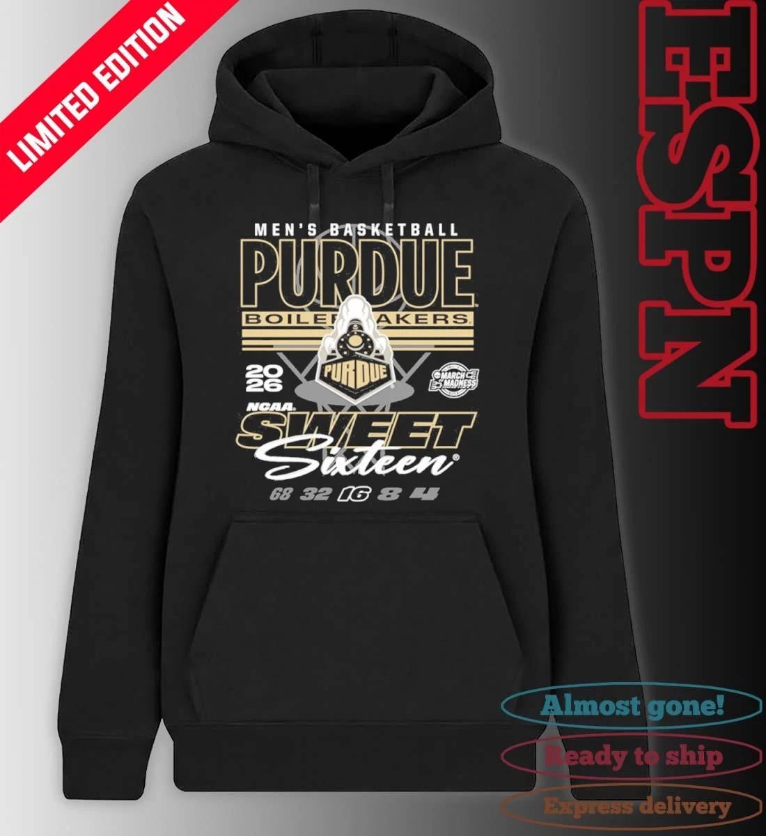 Purdue Boilermakers 2026 NCAA March Madness Sweet 16 Bound Net Shirt