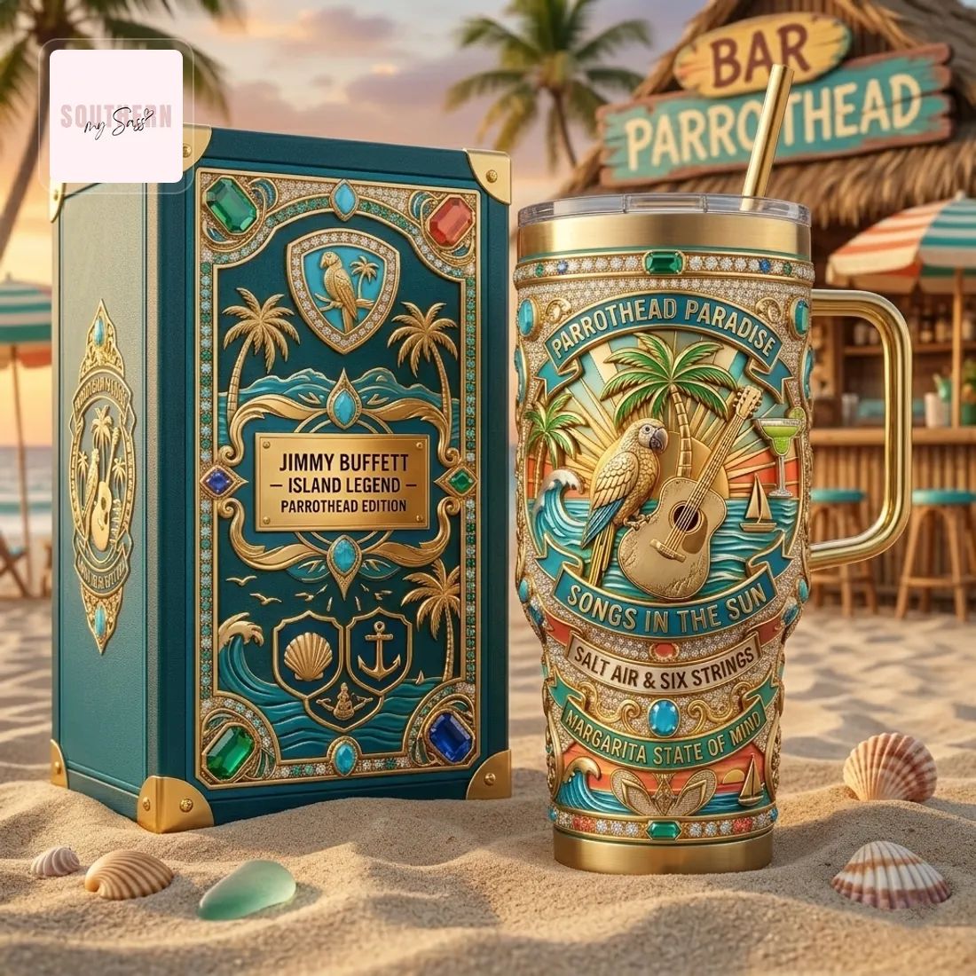 Jimmy Buffett Island Legend Parrothead Edition Luxury 40oz Tumbler With Handle