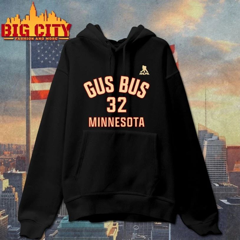 Filip Gustavsson Minnesota Gus Bus Name & Number t-shirt