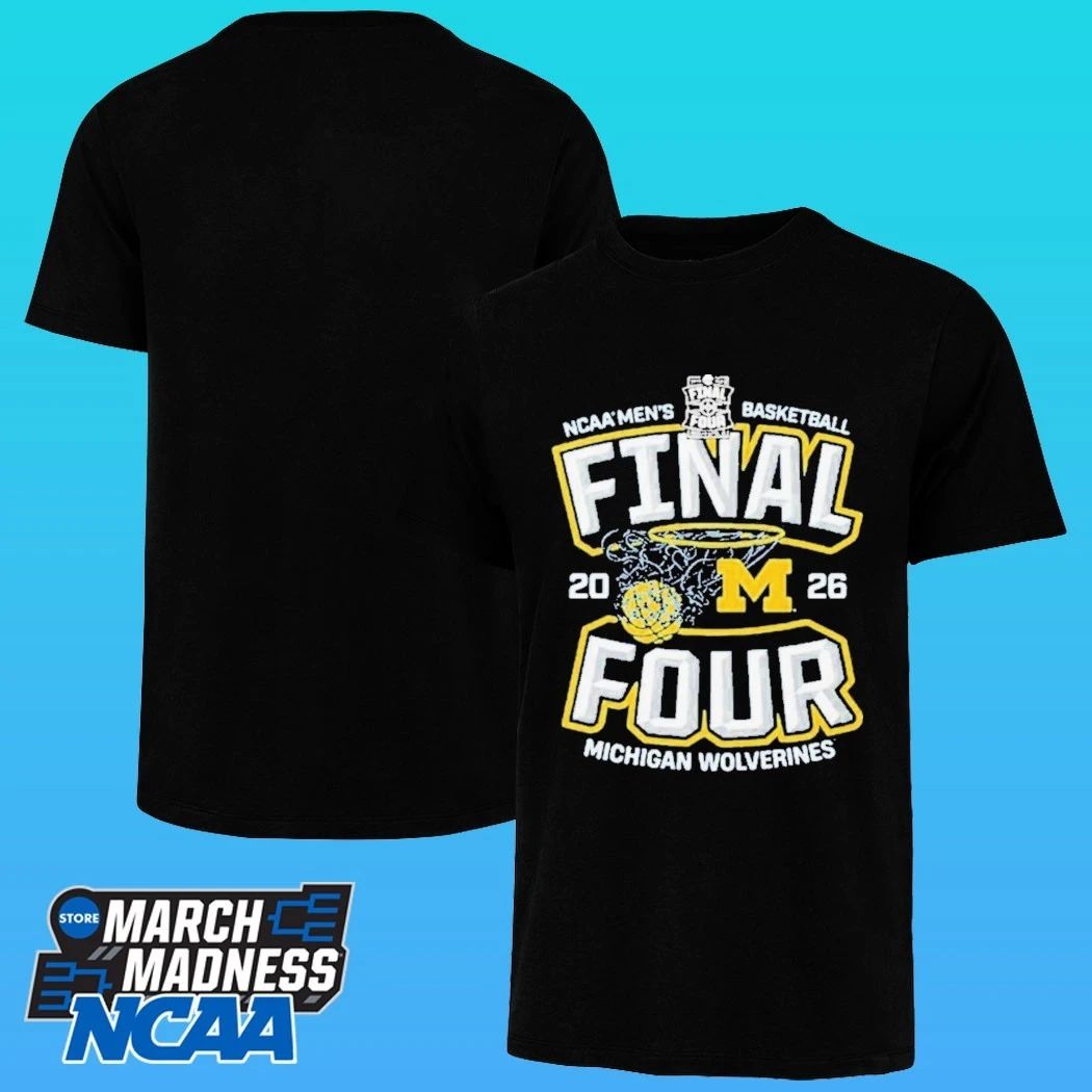 Michigan Wolverines Men’s Basketball 2026 NCAA Final Four Hoops March Madness Shirt