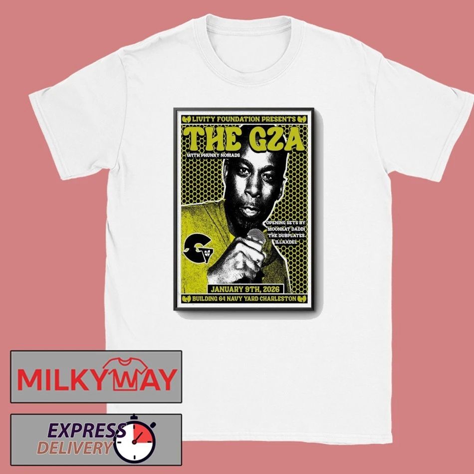 The Gza Jan 9 2026 Poster Building 64 Navy Yard Charleston shirt