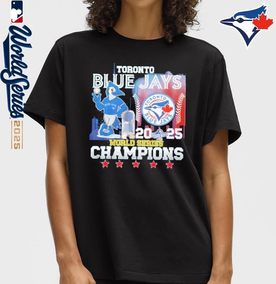 Toronto Blue Jays 2025 World Series Want It All Champions Mascot T-Shirt