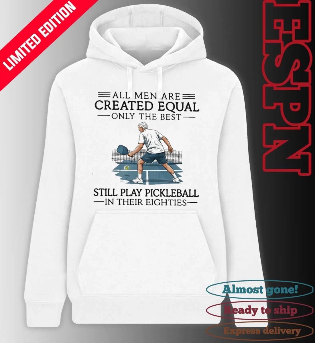 Retro All Men Are Created Equal Only The Best Still Play Pickleball In Their Eighties Shirt