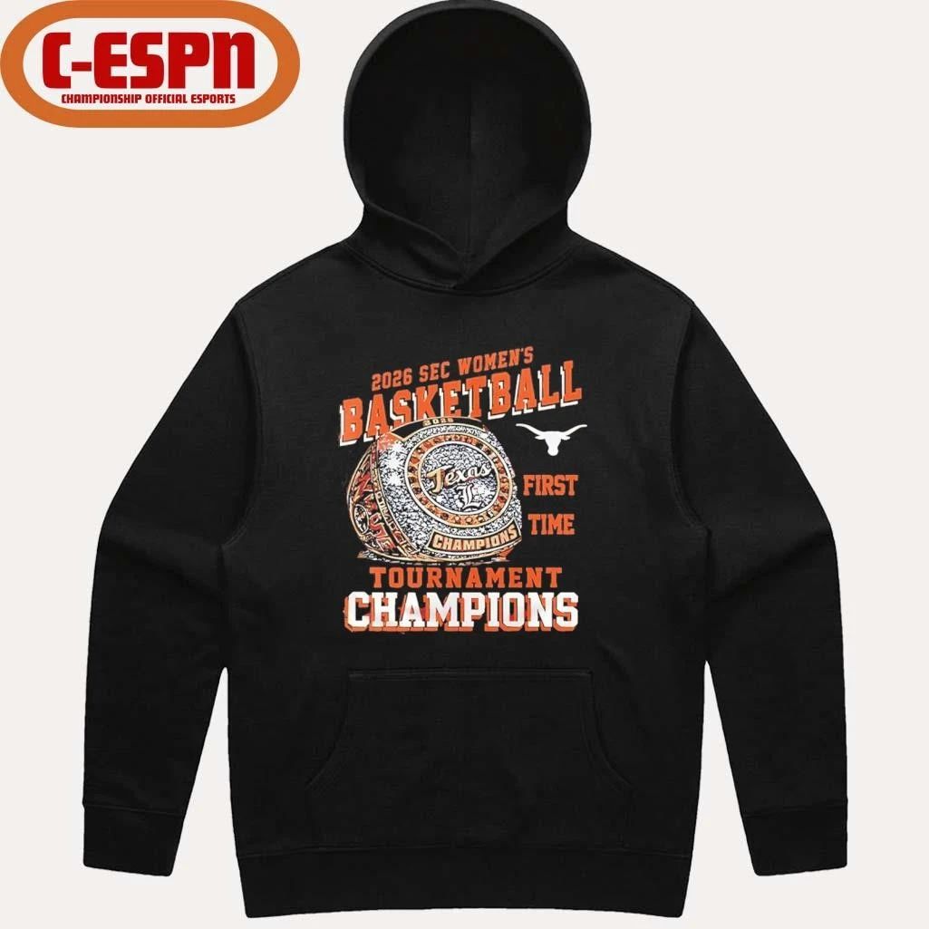 Texas Longhorns First Time SEC Women’s basketball Tournament Champions rings shirt