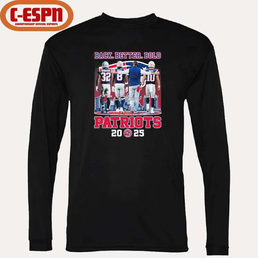 Back Better Bold NE Patriots 2025 2025 AFC East Champions Shirt