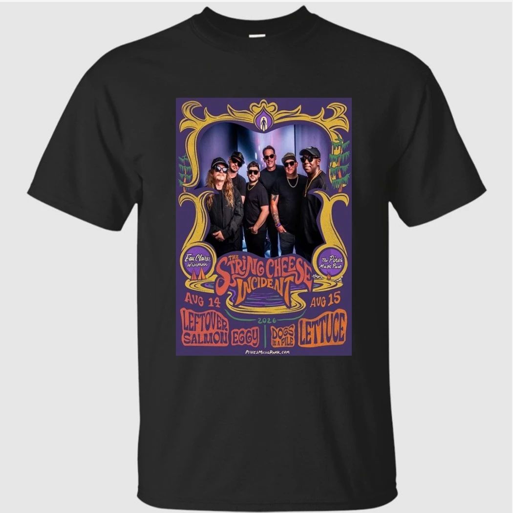 The String Cheese Incident Aug 14 2026 Pines Music Park in Eau Claire Tour Shirt