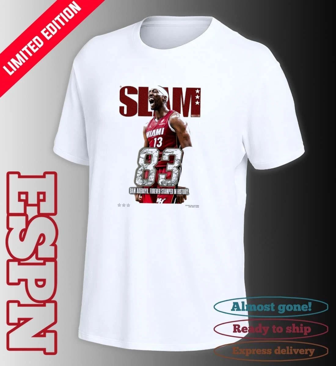 SLAM Bam Adebayo Miami HEAT 83 Points Shirt