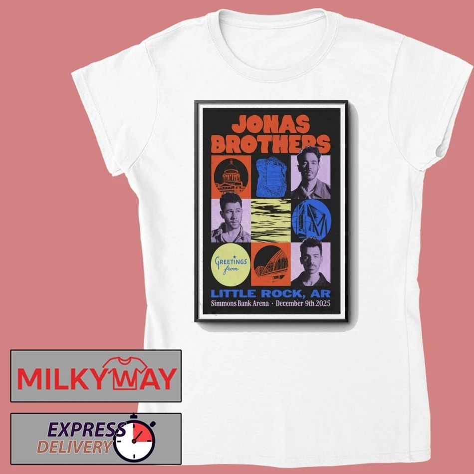 Dec 9 2025 Jonas Brothers Poster Little Rock, AR shirt