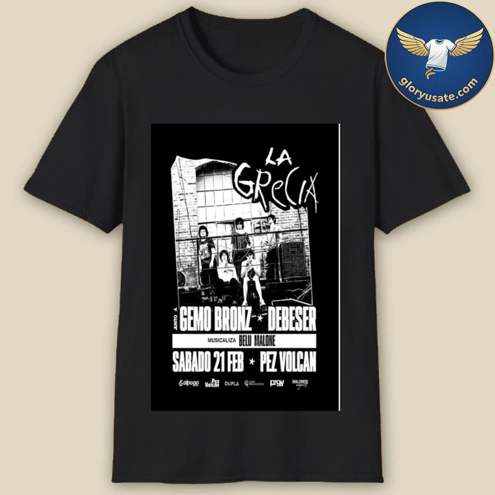 La Grecia Sabado 21 Feb 2026 Pez Volcan Poster Shirt