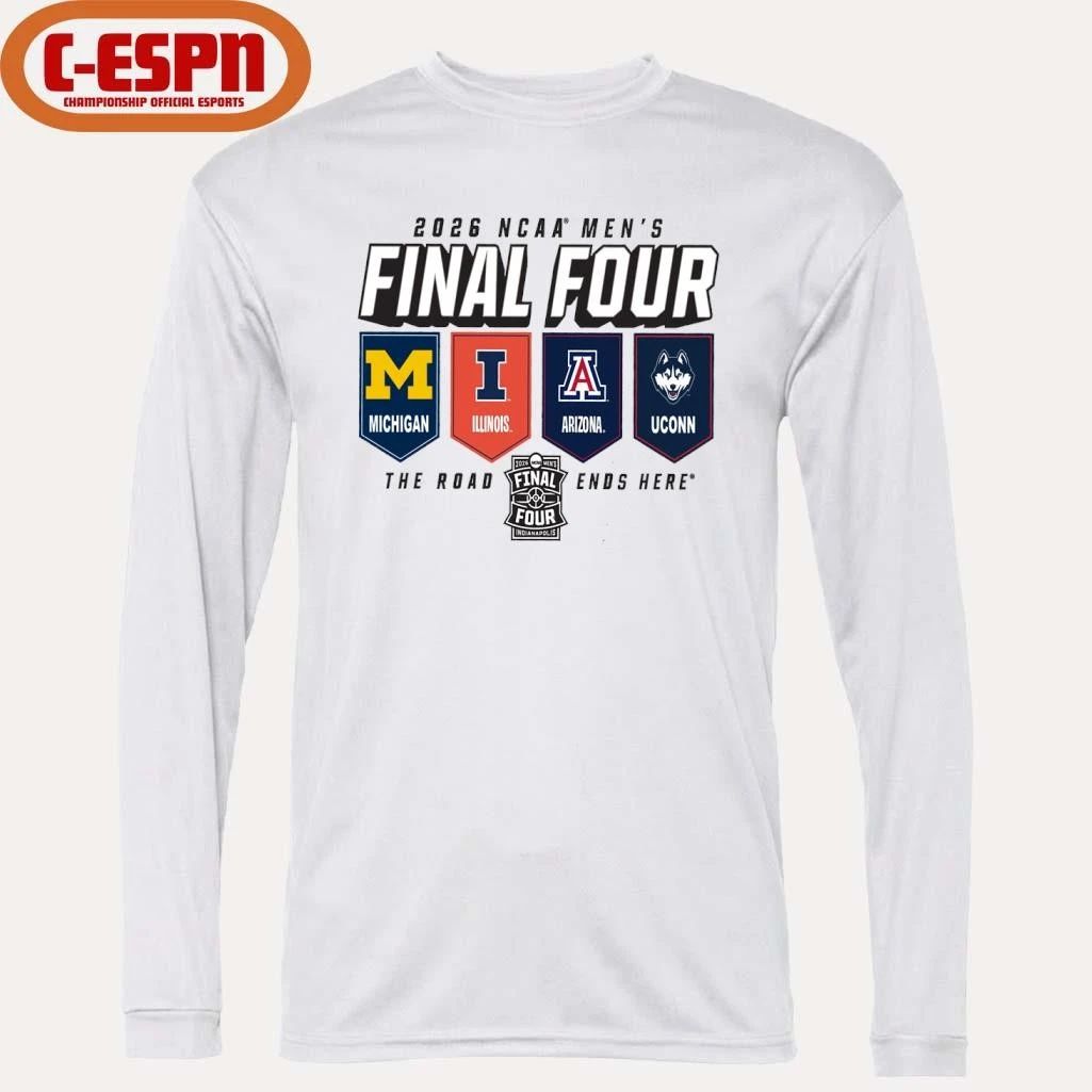 4 Teams Men’s Final Four 2026 The Road Ends Here Shirt