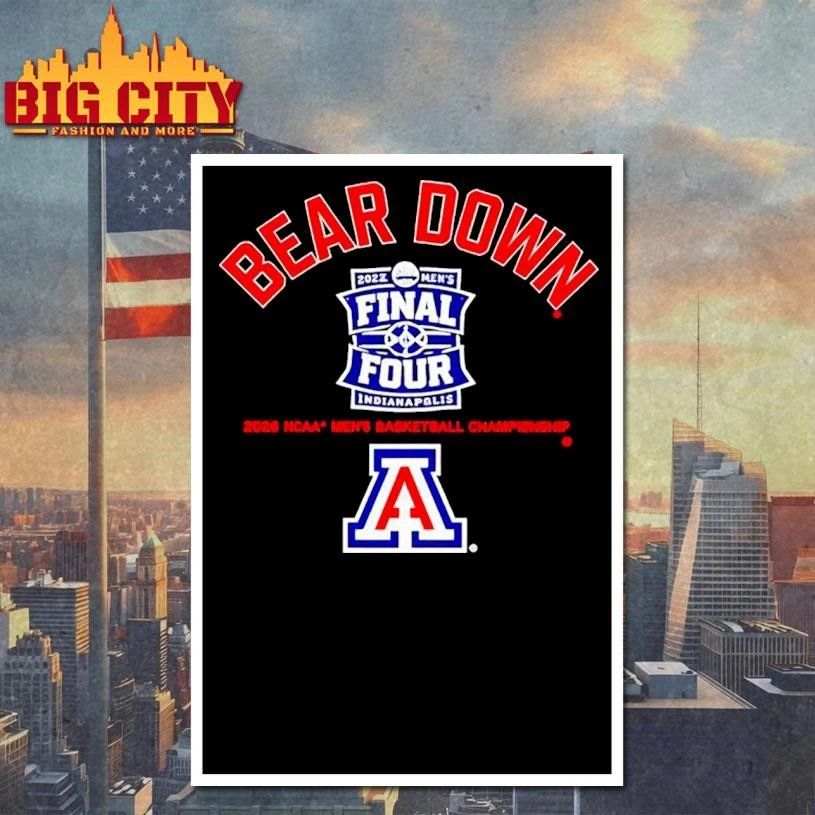 Arizona Wildcats Final Four 2026 Men’s March Madness Bear Down Logo Shirt