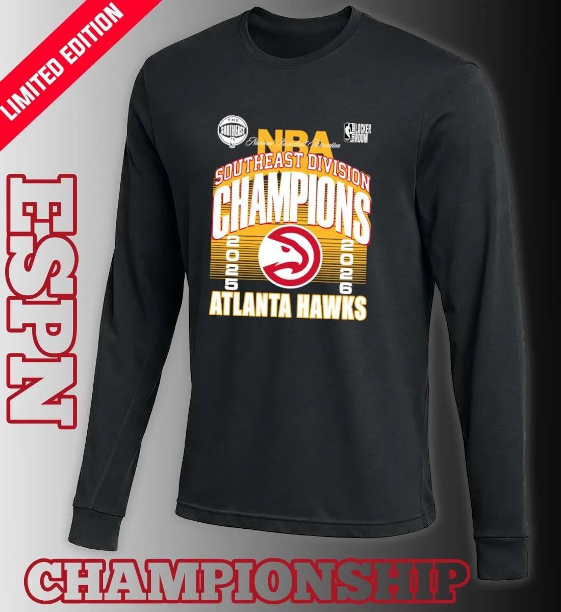 Atlanta Hawks Basketball NBA Southeast Division Champions 2026 T-Shirt