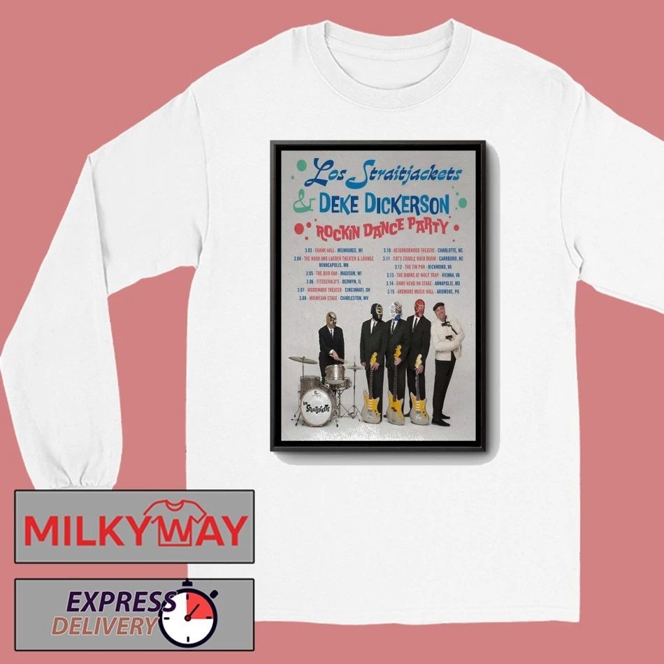 Poster Los Straitjackets Rockin Dance Party 2026 Shows shirt