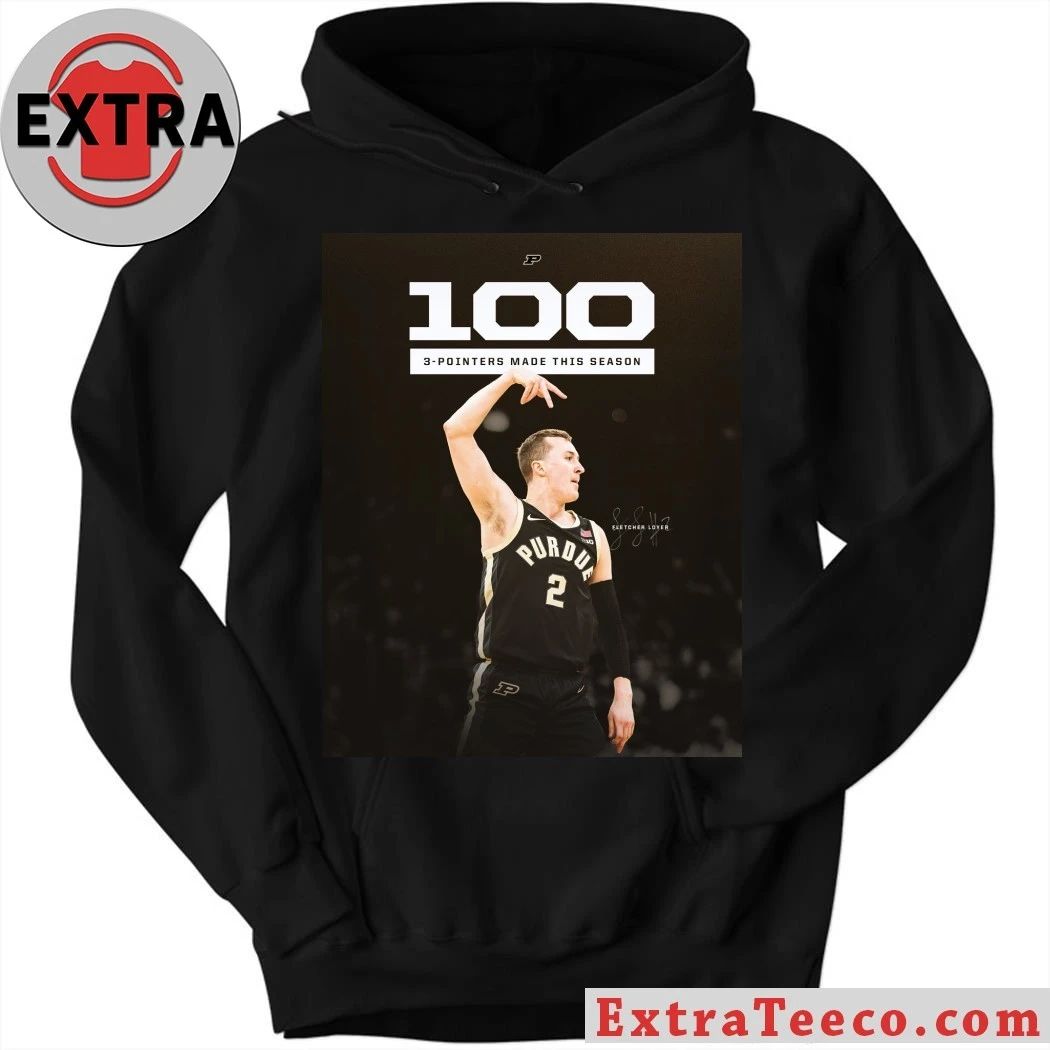 Fletcher Loyer of the Purdue Boilermakers basketball team has officially reached 100 successful three-point shots Shirt