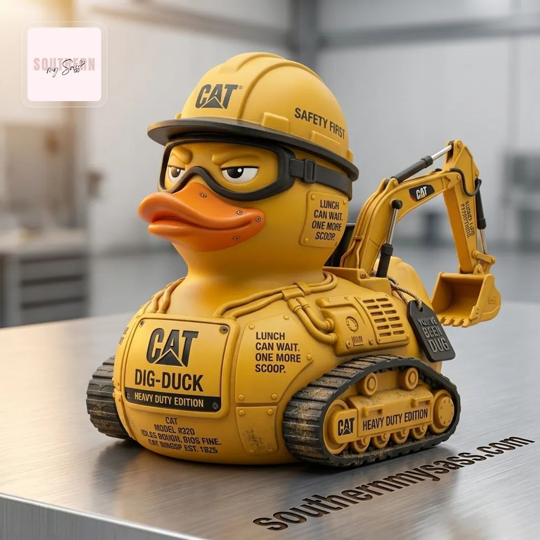 Cat Dig Duck Heavy Duty Excavator Rubber Duck