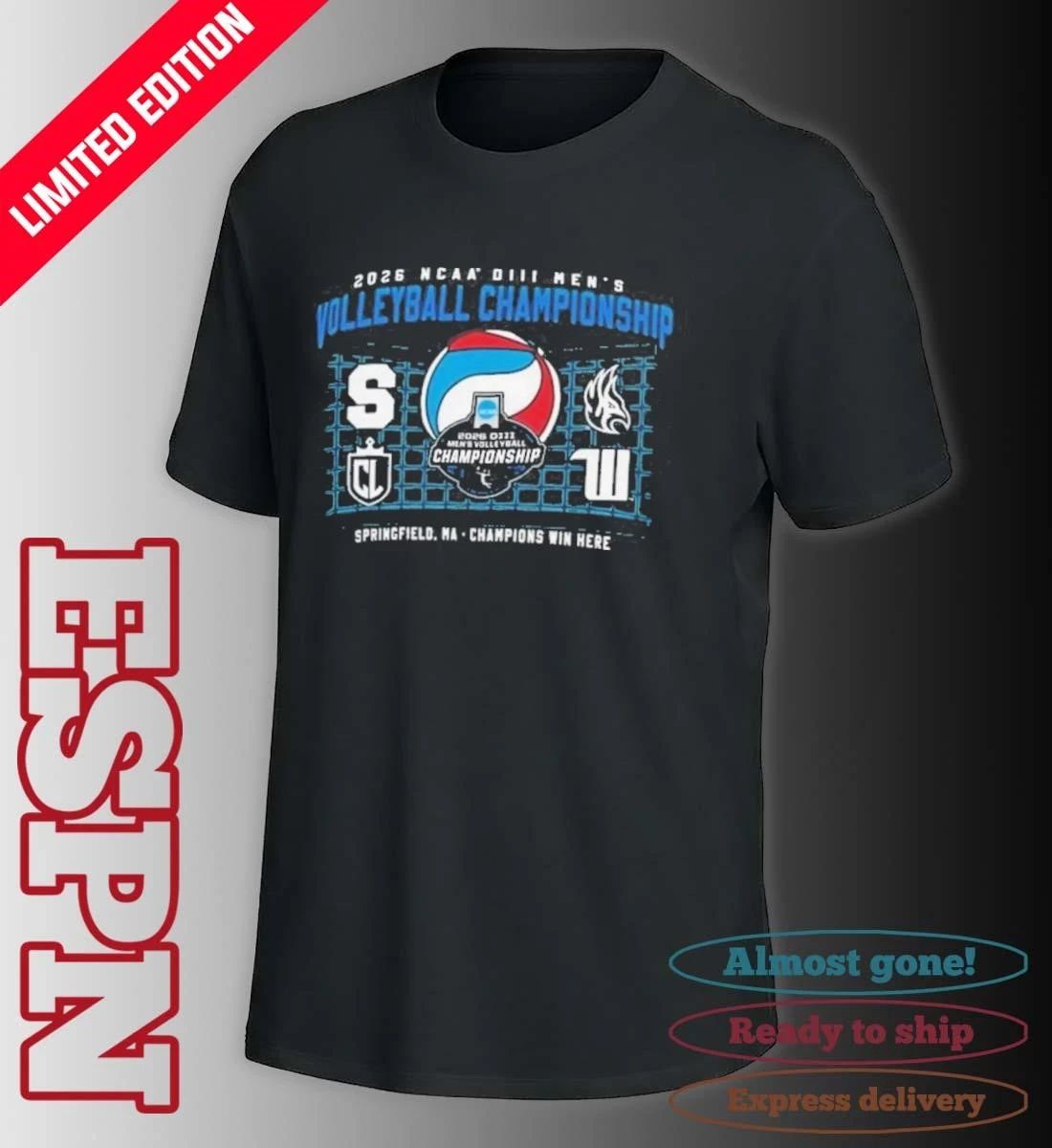 2026 NCAA DIII Men’s Volleyball Championship 4 Team Bound Springfield, MA Shirt