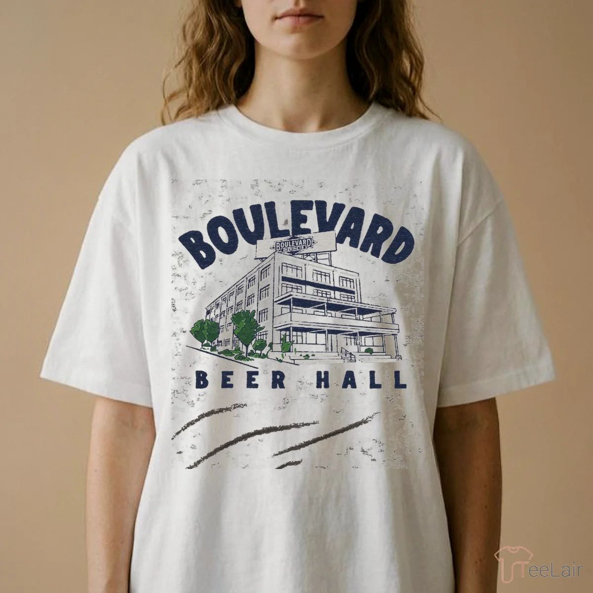Boulevard Beer Hall Vintage Grey T-Shirt