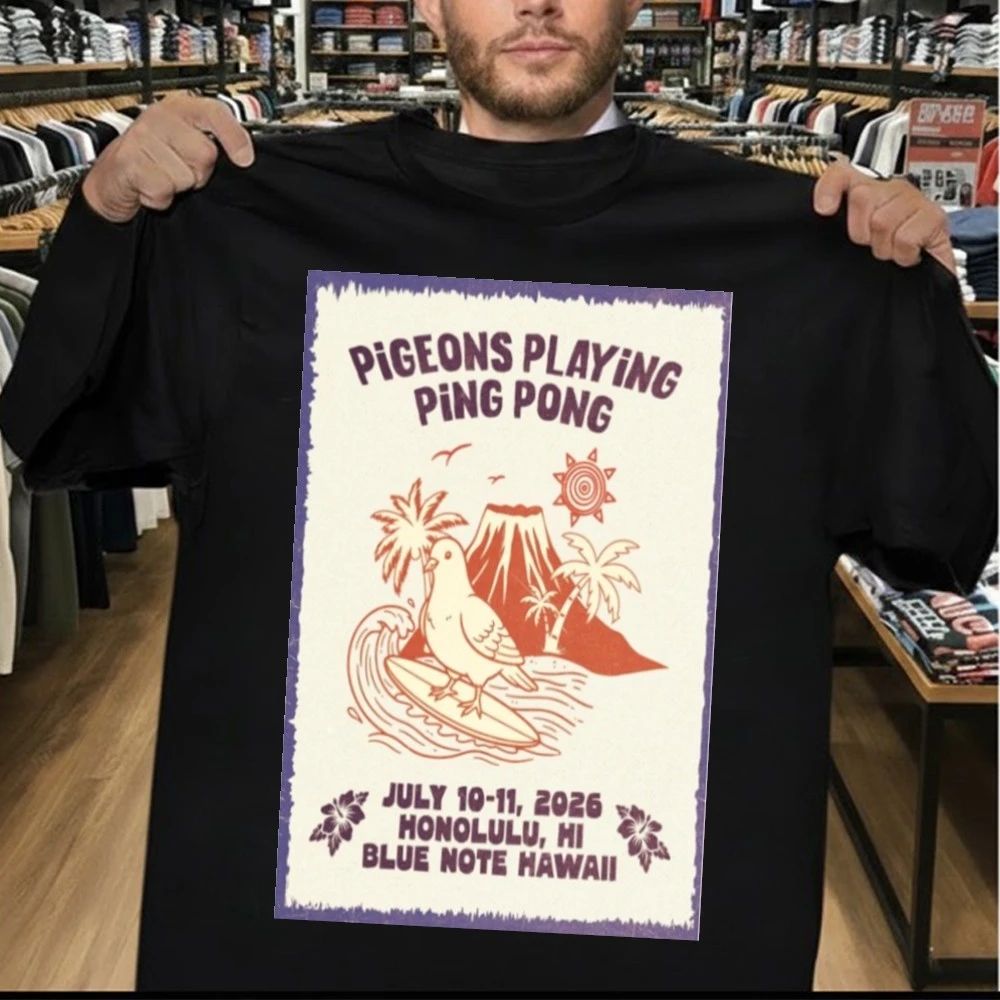 Pigeons Playing Ping Pong July 10-11 2026 in Honolulu, HI Poster Shirt