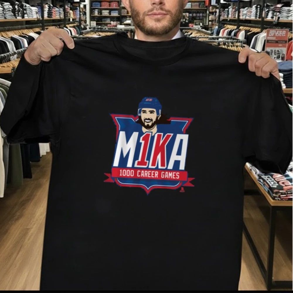 Mika Zibanejad 1000th Game Commemorative Shirt