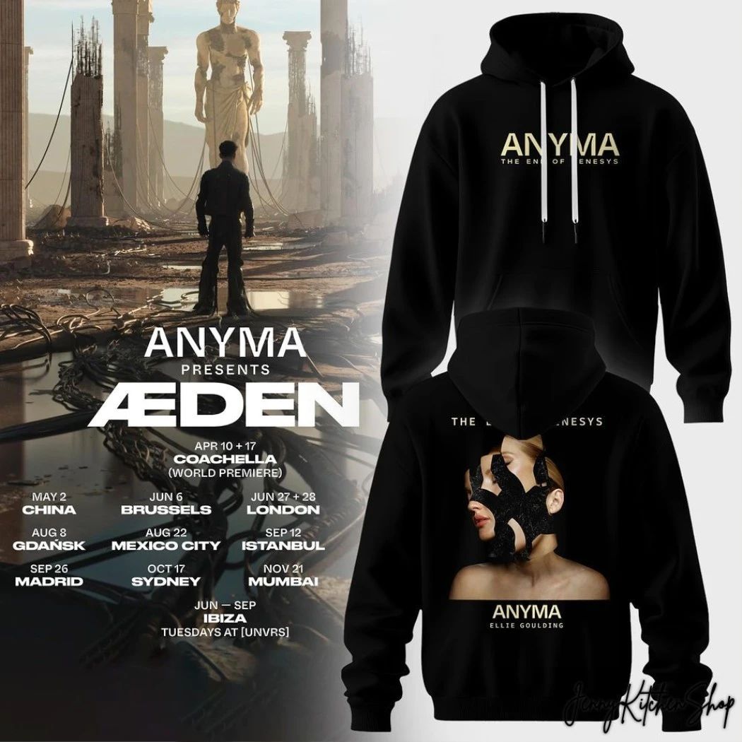 Original Anyma Ellie Goulding Presents Den Concept 2026 Two Sided T-Shirt