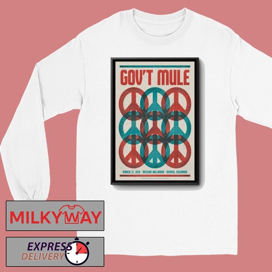 Poster Gov’t Mule Mar 27 2026 Denver, Colorrdo shirt