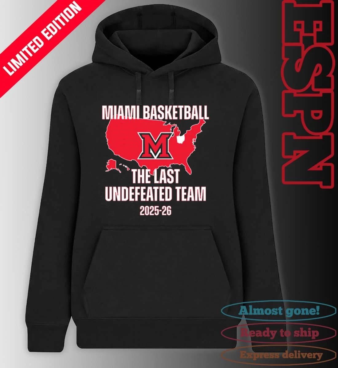 Miami Redhawks Basketball 2026 Last Undefeated Team Shirt