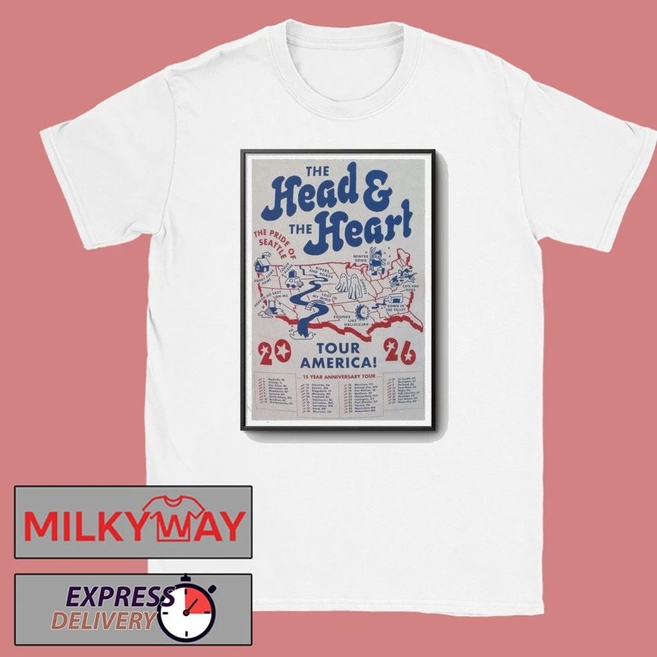 LIMITED 2026 The Head And The Heart Poster America Tour shirt