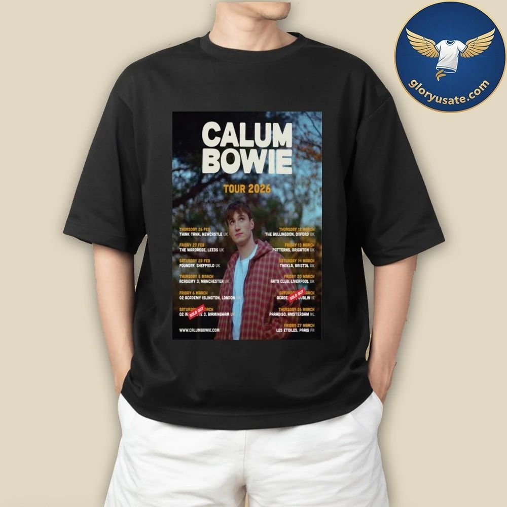 Calum Bowie Tour 2026 Poster Shirt