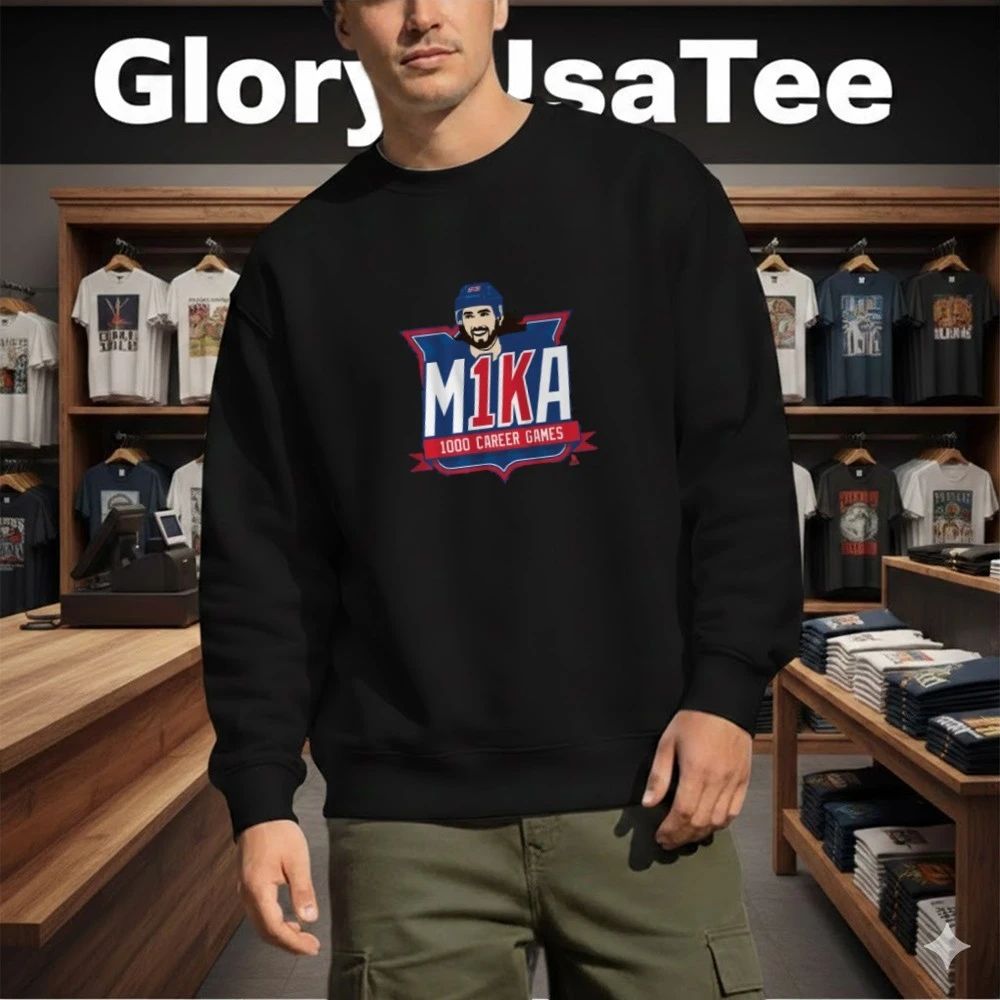 Mika Zibanejad 1000th Game Commemorative Shirt