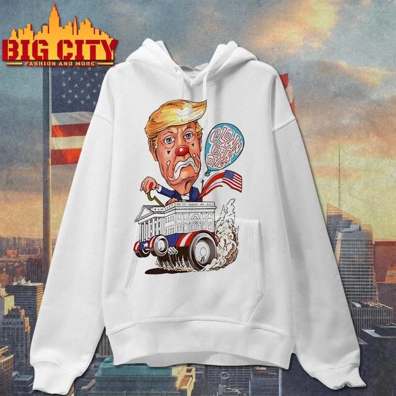 Trump clown car cartoon Funny Parody Shirt