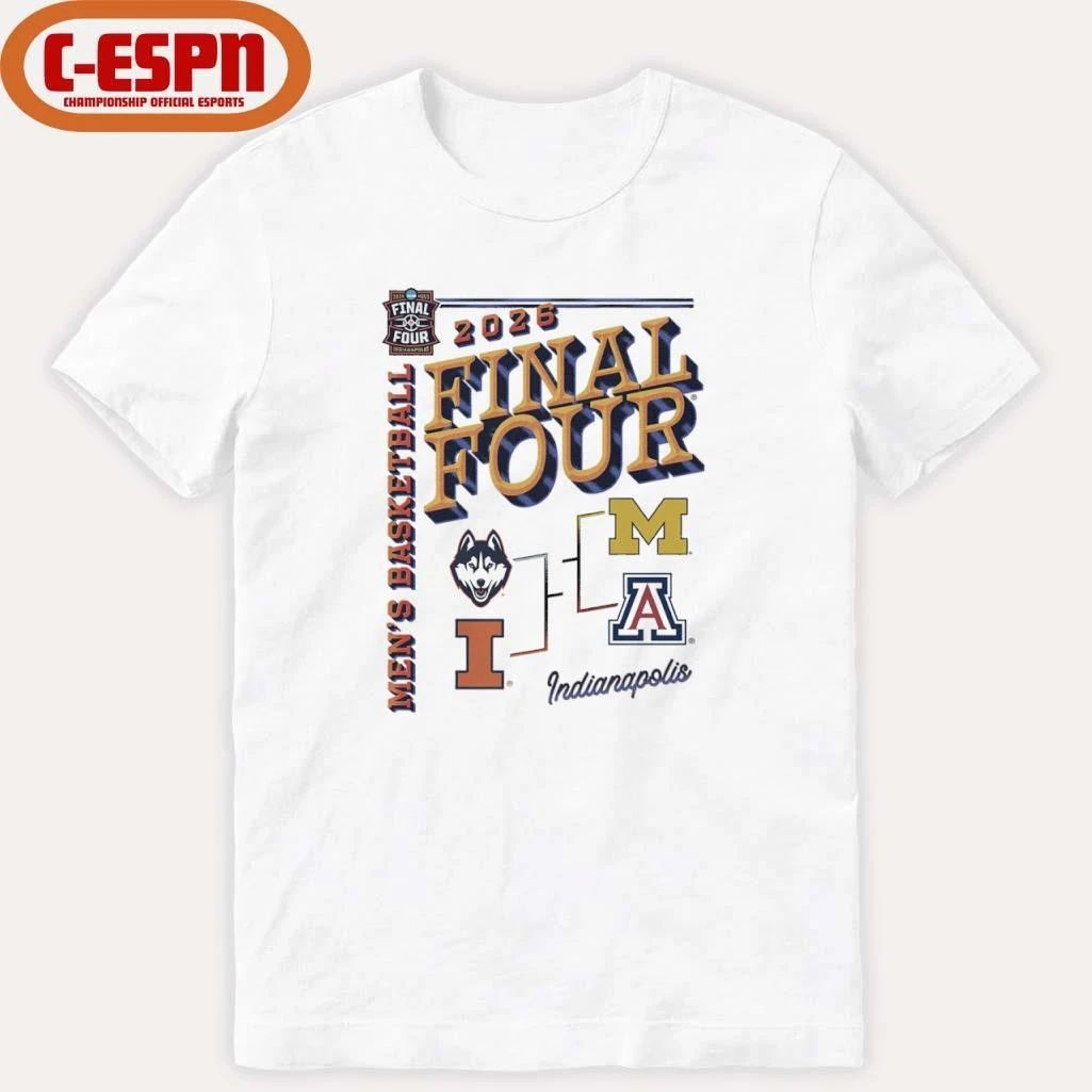 Final Four 2026 Men’s Basketball 4 Teams Bracket T-Shirt