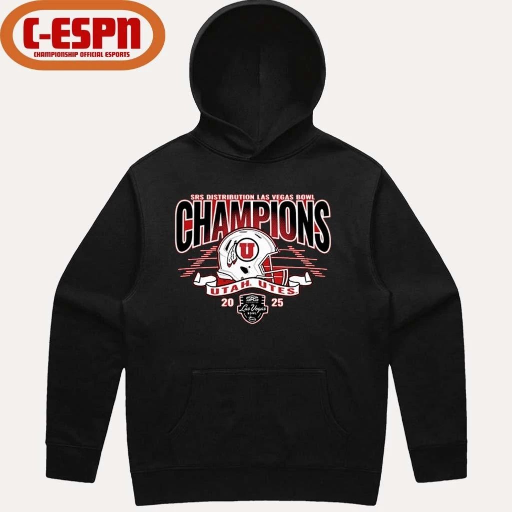 Utah Utes 2025 Las Vegas Bowl Football Champions Helmet Shirt