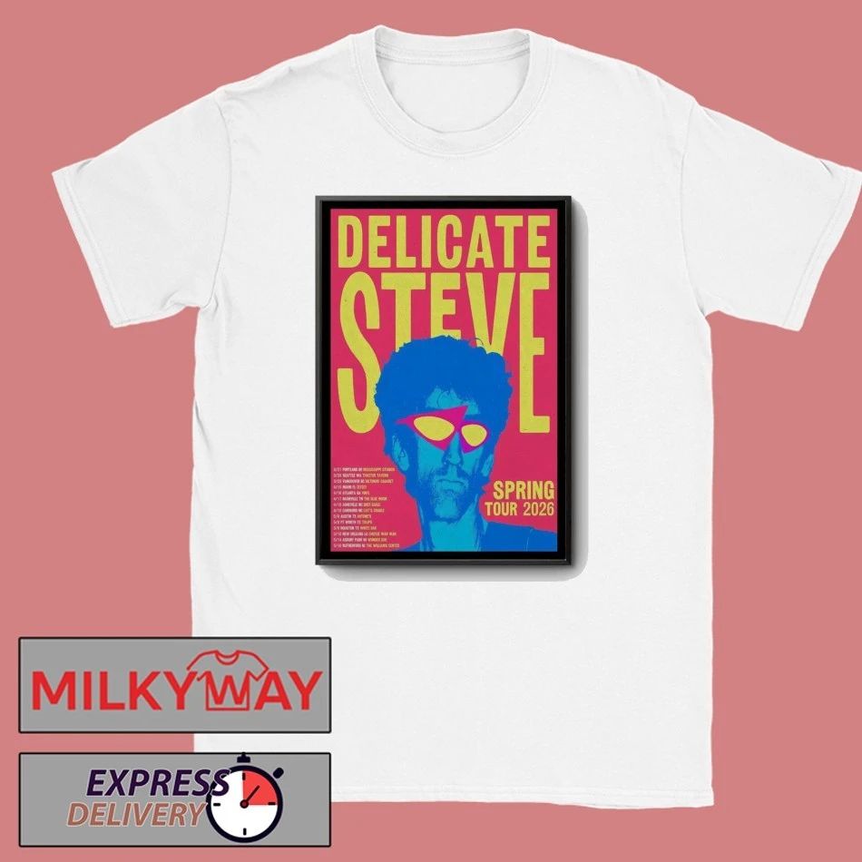 Delicate Steve Announces Spring Tour 2026 Poster shirt