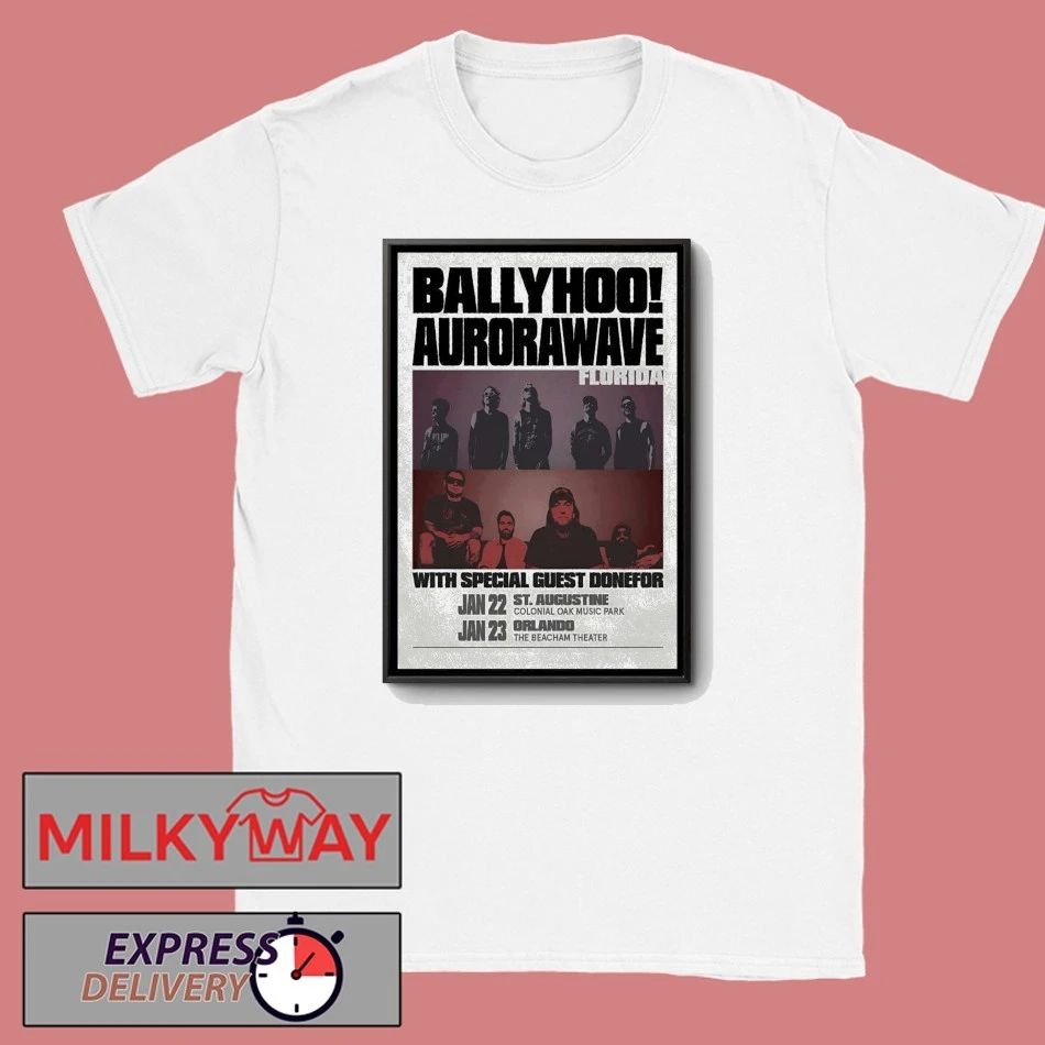 BALLYHOO! And Aurorawave Florida Event 2026 Poster shirt