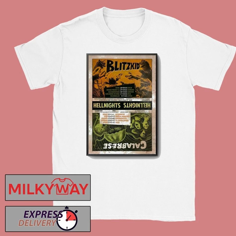 Poster Blitzkid And Calabrese Hellnights 2025 Tour shirt