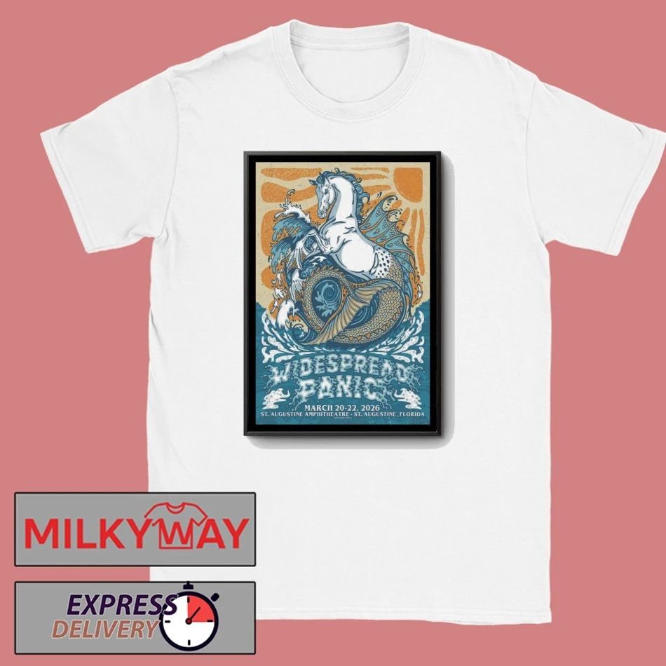 Widespread Panic Concert Tour in Saint Augustine, FL 03 20-22 2026 Poster shirt