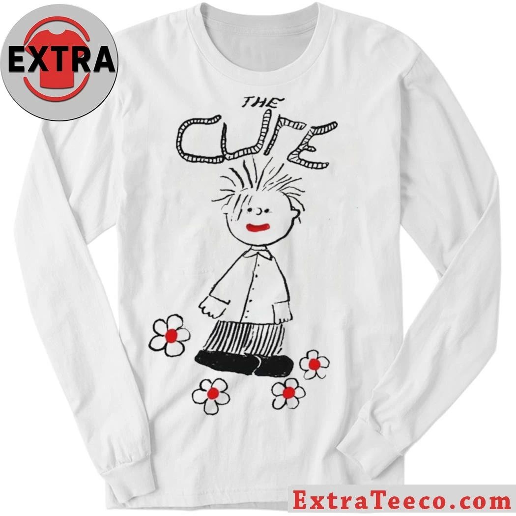T-shirt printed with artistic designs from the famous rock band The Cure